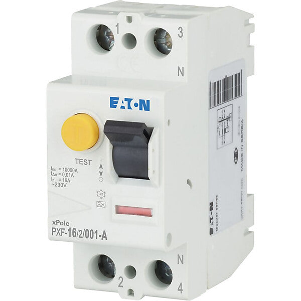 Eaton FI-Schutzschalter 16A 2p, 10mA PXF-16/2/001-A